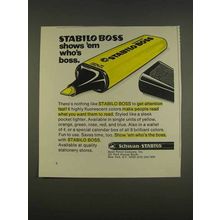 1976 Schwan-Stabilo Boss Highlighter Ad - Who's Boss