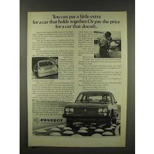 1976 Peugeot Car Ad - Pay a Little Extra