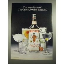 1982 Beefeater Gin Ad - The Many Facets of the Crown Jewel of England