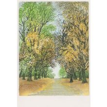 Regents Park Broad Walk Chestnut Trees London Painting Postcard
