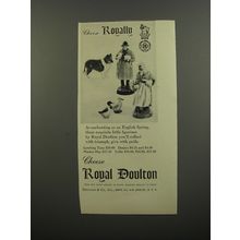 1953 Royal Doulton Figurines Ad - Lambing Time; Drakes; Market Day and Collie