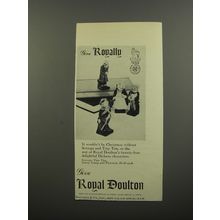 1953 Royal Doulton Figurines Ad - Scrooge; Tiny Tim; Sairey Gamp; Pickwick