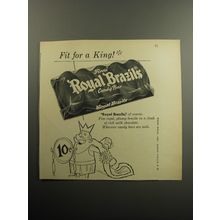 1957 Fenn's Royal Brazils Candy Bar Ad - Fit for a King