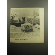 1957 Jones Dairy Farm Sausage Advertisement - Prized for Quality