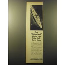 1960 Cunard Cruise Line Ad - New Windsor Castle joins the Union-Castle Fleet