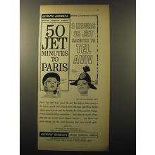 1960 Olympic Airways Advertisement - 50 Jet minutes to Paris
