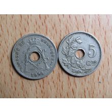 Belgium 1928 5 Centime Belgique (French Text) Coin