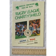 1987 programme Halifax v. Wigan, Isle of Man Charity Shield