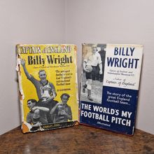 2 x Billy Wright Books Captain of England & The World's My Football Pitch
