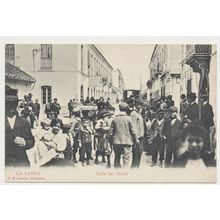 Spain LA LINEA Calle del Clavel early 20th C. RPPC V. B. Cumbo