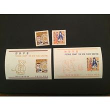ICOLLECTZONE Korea 592-93, 592a, 593a VF NH