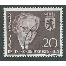 BERLIN -1961 20pf ''LOUISE SCHRODER' FINE USED (EBID49-554)