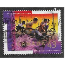 CAN 1994 43c 'COMMONWEALTH GAMES- WHEELCHAIR RACING' FINE USED (EBID71-303)