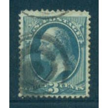 Used 184 3c George Washington Barely Clears M00421
