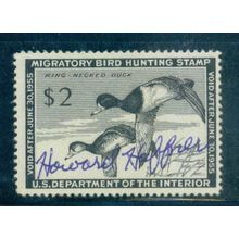 Used RW21 $2 Red-Necked Ducks Almost Very Fine C1024