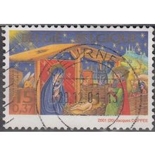 Belgique 2001 Michel 3094 O Cote (2008) 0.85 € Crêche de Noël Cachet rond