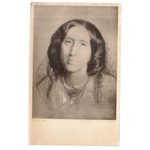 GEORGE ELIOT by Burton National Portrait Gallery postcard c.1900 =