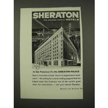 1956 Sheraton Hotel Ad - San Francisco Sheraton-Palace