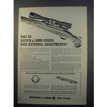 1965 Bausch & Lomb Scopes Ad - External Adjustments