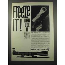 1965 Bausch & Lomb Scopes Ad - Freeze It!