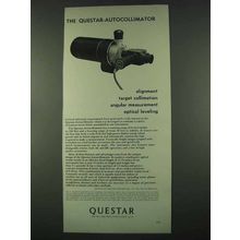 1974 Questar Autocollimator Ad - Alignment