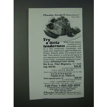 1986 Omaha Steaks Ad - Try a Little Tenderness