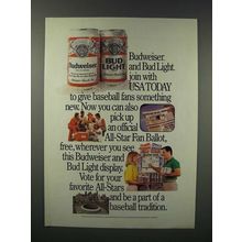 1988 Budweiser Beer Ad - Join With USA Today