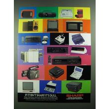 1988 Sharp Electronics Ad - If It Isn't Sharp, It's Dull