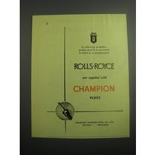 1948 Champion spark Plugs Ad - In achieving perfection