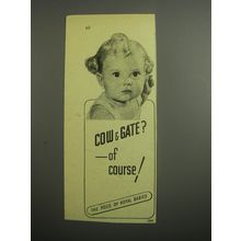 1948 Cow & Gate Milk Food Ad - Cow & Gate? - of course!