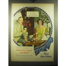 1949 Pabst Blue Ribbon Beer Ad - Mr. and Mrs. F. Warren Pershing