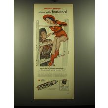 1948 Barbasol Shaving Cream Ad - illustration by Dolas - For best results