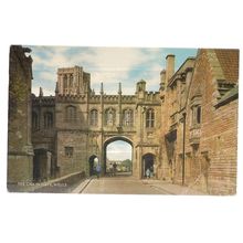 THE CHAIN GATE, WELLS, SOMERSET vintage used postcard by J. Salmon 1975 date =