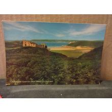 PENNARD CASTLE, near SWANSEA, WALES. unused vintage postcard by J. Salmon =