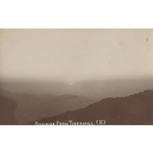 Tiger Hill Darjeeling Miniature Sunrise Real Photo Indian Postcard