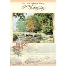To A Dear Brother & Family At Thanksgiving - 30051
