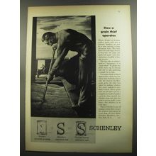 1952 Schenley Whiskey Ad - How a grain thief operates