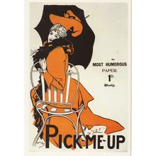 Pick Me Up Glamour Victorian London Magazine Cover Postcard