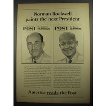 1956 Post Magazine Ad - Norman Rockwell paints the next President