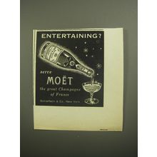 1956 Moet Champagne Advertisement - Entertaining?