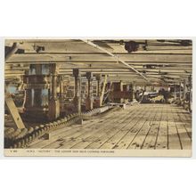 HMS VICTORY lower gun deck looking forward mid-late 20th C. RPPC HARVEY BARTON