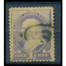 Used 212 1c Benjamin Franklin Fine WA0020