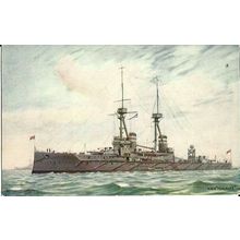 Naval HMS TEMERAIRE Tuck Oilette Postcard (8673)