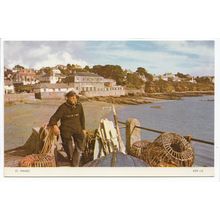 Fisherman at St Mawes Cornwall Postcard 113