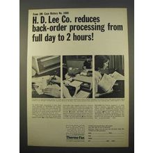 1963 3M Thermo-Fax Copying Machine Ad - H.D. Lee Co.