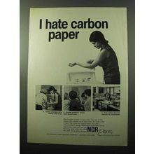 1969 NCR Paper Ad - I Hate Carbon Paper