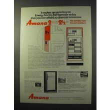 1977 Amana ESRFC-14A Refrigerator Ad - Makes Sense