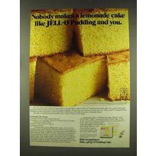 1977 Jell-O Pudding Ad - Lemonade Cake Recipe