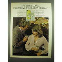 1979 Rose's Lime Juice Ad - One Part Elegance