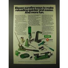 1980 Omark RCBS Reloading Accessories Ad - Funnel, Powder Trickler, Primer Tray